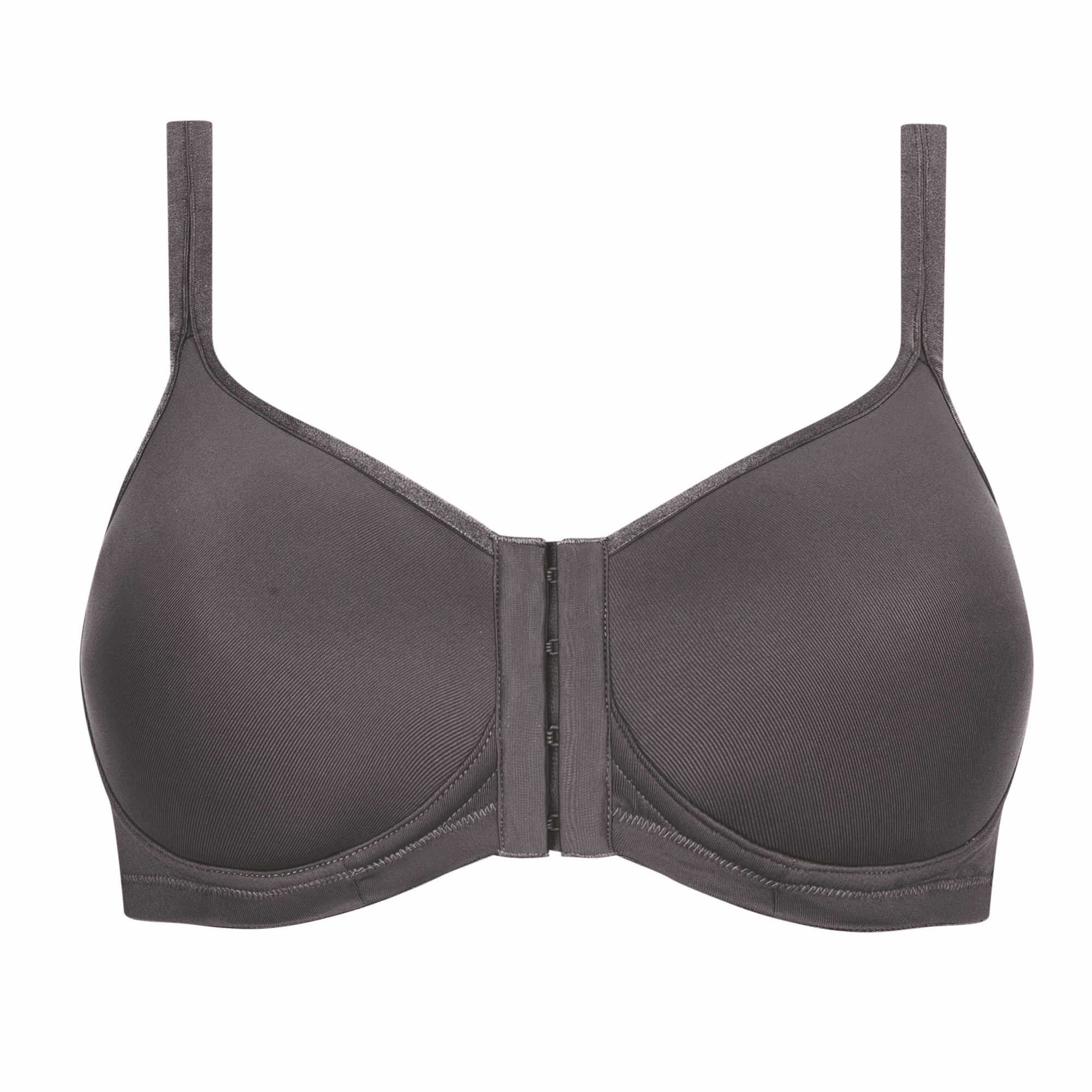 Mara Padded Wire-Free Front Closure Bra - Dark Grey & Light Nude 44742 / 44741 - Image 7